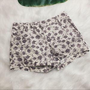 Ann Taylor Loft Linen Shorts Patterned Sz 2 EUC